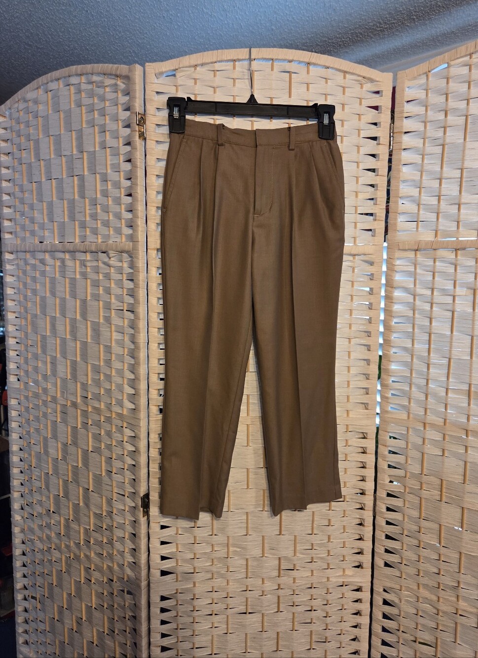 Boy's Pleated Dress Pants in Tan, Nordstrom Size 6, Like New